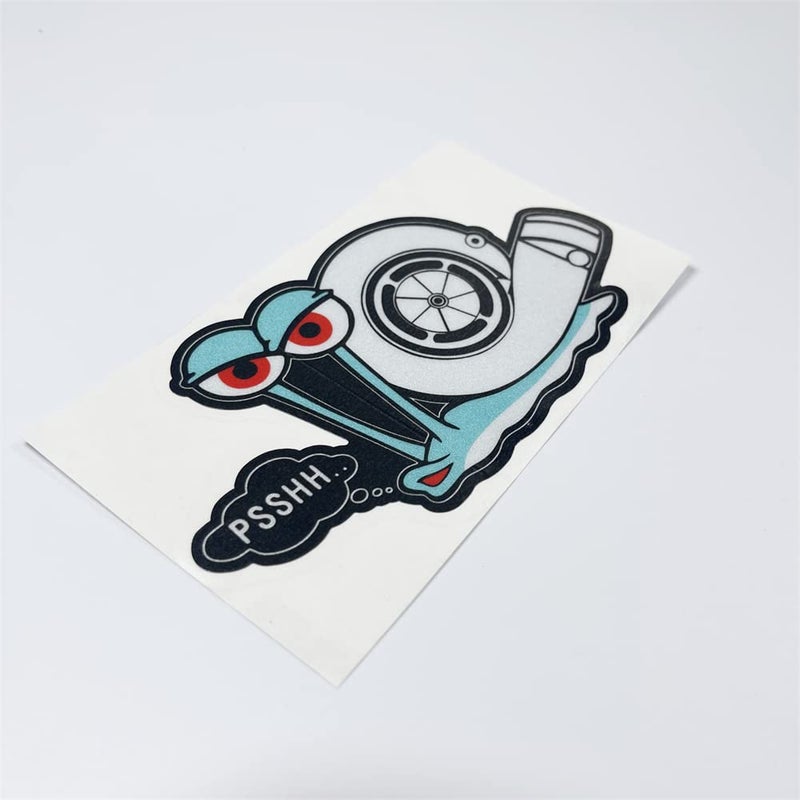 DXYMOO 1PCS Creative Car Stickers Decorate Waterproof Motocross PSSHH Cute Snails Safety Dive for Turbo 150x78mm - Image 3